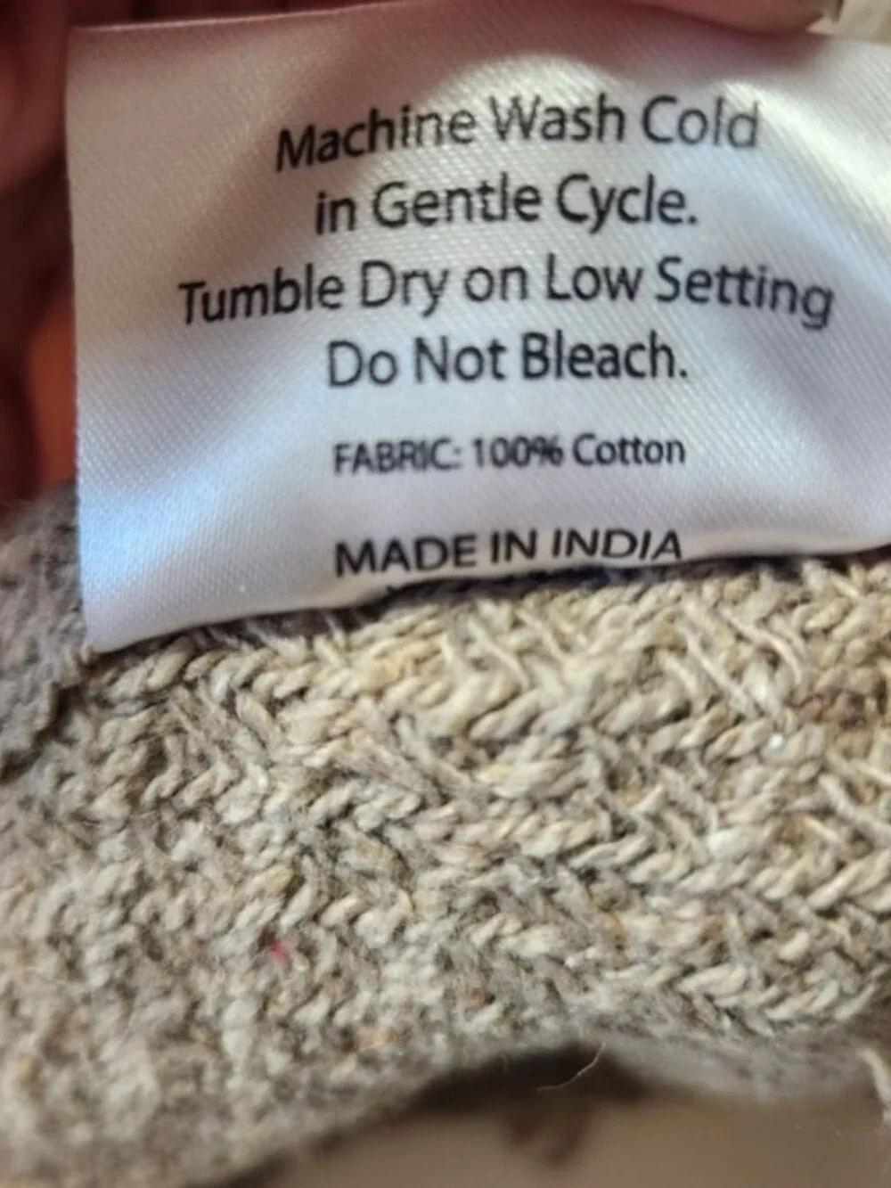 Designers Collection 100% Cotton Textured Throw‎ Blanket Fringe Taupe